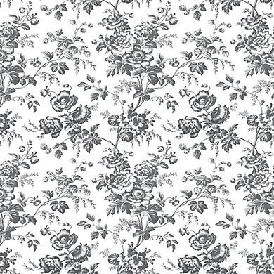 Anemone Toile Floral Wallpaper Prepasted Washable Removeable Double Roll | Ballard Designs, Inc.