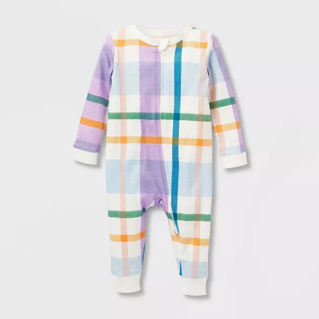 Baby Plaid Matching Family Pajama Set - White | Target