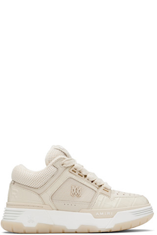 Beige Croc Debossed MA-1 Sneakers | SSENSE
