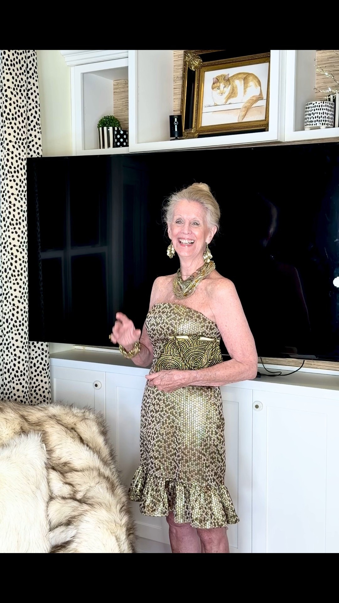  Valentines Chocolate & Gold outfit for those who don’t want to wear trendy red and pink #over50 #over60 #style #fashion #chocolate #leopard #gold #cocktail
#occasion #date #dinner 

#LTKootd #LTKValentine #LTKOver40