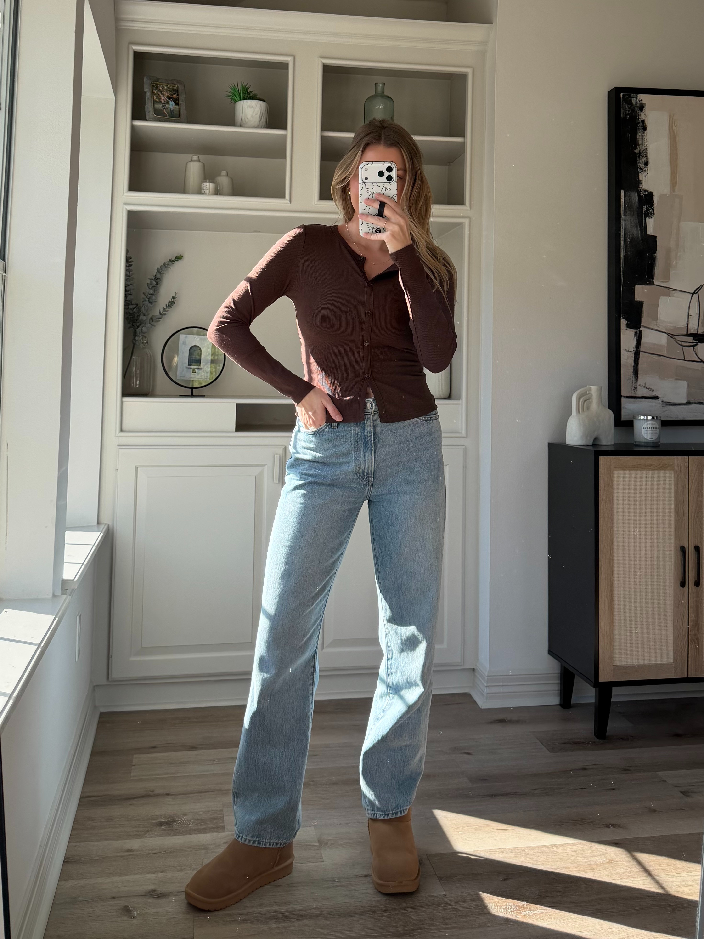 Cutest button up top - nursing friendly! Wearing M.  

 #LTKootd #LTKmomlife #LTKFindsUnder50