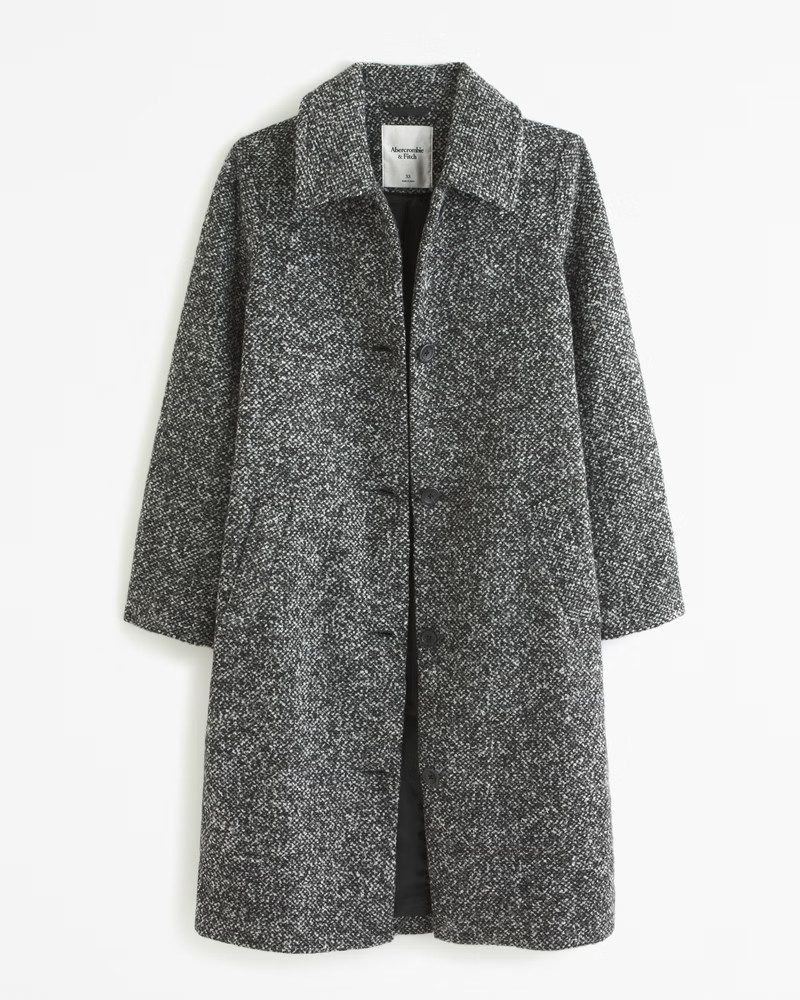 Wool-Blend Mod Coat | Abercrombie & Fitch (US)