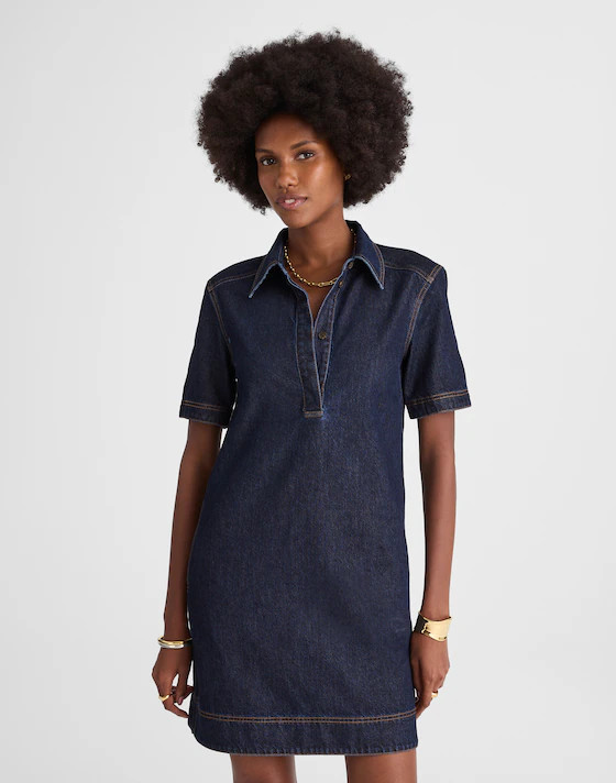 Denim Popover Mini Dress | Madewell | Madewell