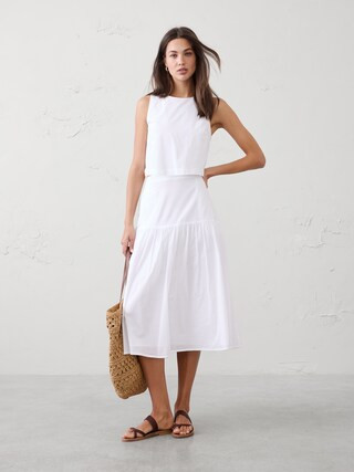 Tier Voile Midi Skirt | Banana Republic Factory