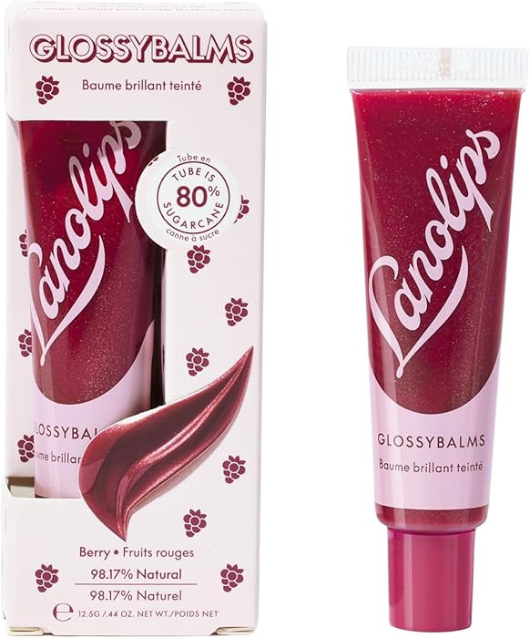 Lanolips Glossybalm - Ultra Hydrating Tinted Lip Gloss for Dry, Chapped, Cracked Skin - Flavored ... | Amazon (US)
