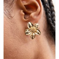 Gold Tone Flower Stud Earrings New Look | New Look (UK)