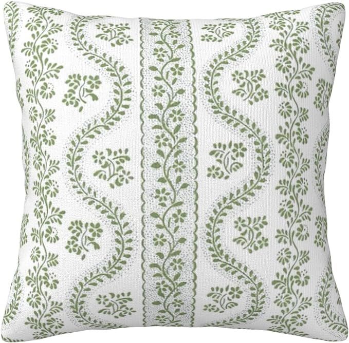 Bugana Lettuce Green Boho Geometric Modern Designer Styles Art Farmhouse Decor Throw Pillow Cover... | Amazon (US)