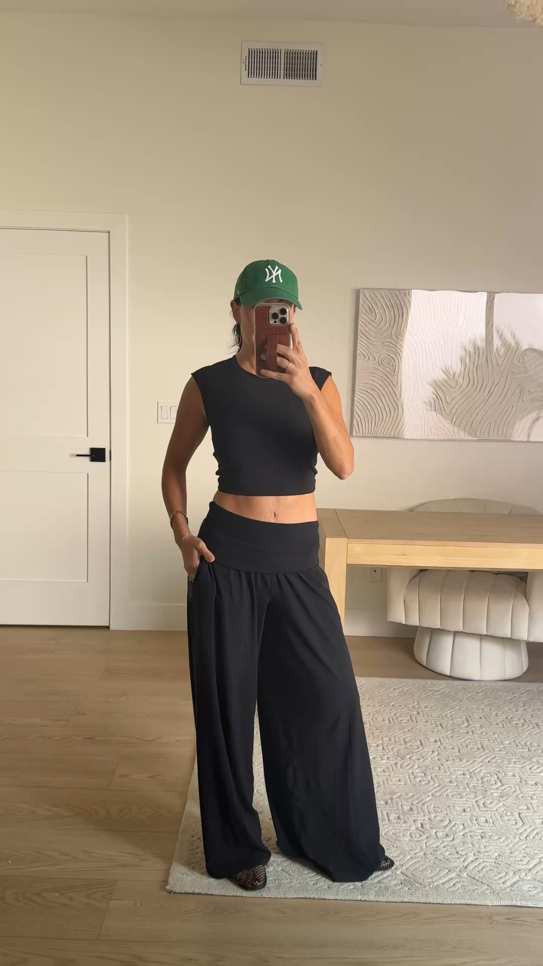 Today’s coffee run outfit 
Yankee dad hat 
Amazon active top size small
Aerie wide leg pants size small
Mesh flats 


#LTKgrwm #LTKspringtrends #LTKdayinmylife