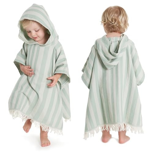 ZICOTO Stylish Hooded Beach Towel for Kids - Extra Soft and Fast Drying Poncho for Toddlers 1-3 Years is Made of Premium Cotton - Perfect Baby Cover Up for Beach Days or Pool and Bath Time Adventures | Amazon (US)