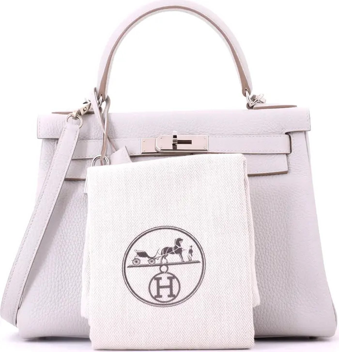 Kelly Handbag Grey Clemence with Palladium Hardware 28 | Nordstrom