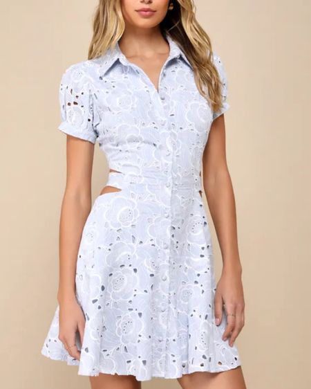 Shop adorable mini dresses! The Perfectly Angelic Light Blue Embroidered Floral Mini Dress is under $70. Features a bow tie in the back.

Keywords: Mini dress, travel dress, casual dress, blue mini dress, spring dress, day date, summer dress

#LTKSeasonal #LTKstyletip #LTKfindsunder100