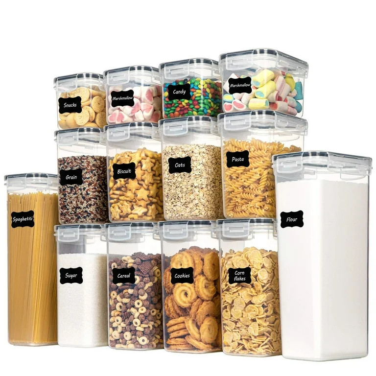 Airtight Food Storage Containers Set, Vtopmart 14pcs Plastic Kitchen and Pantry Organization Cani... | Walmart (US)