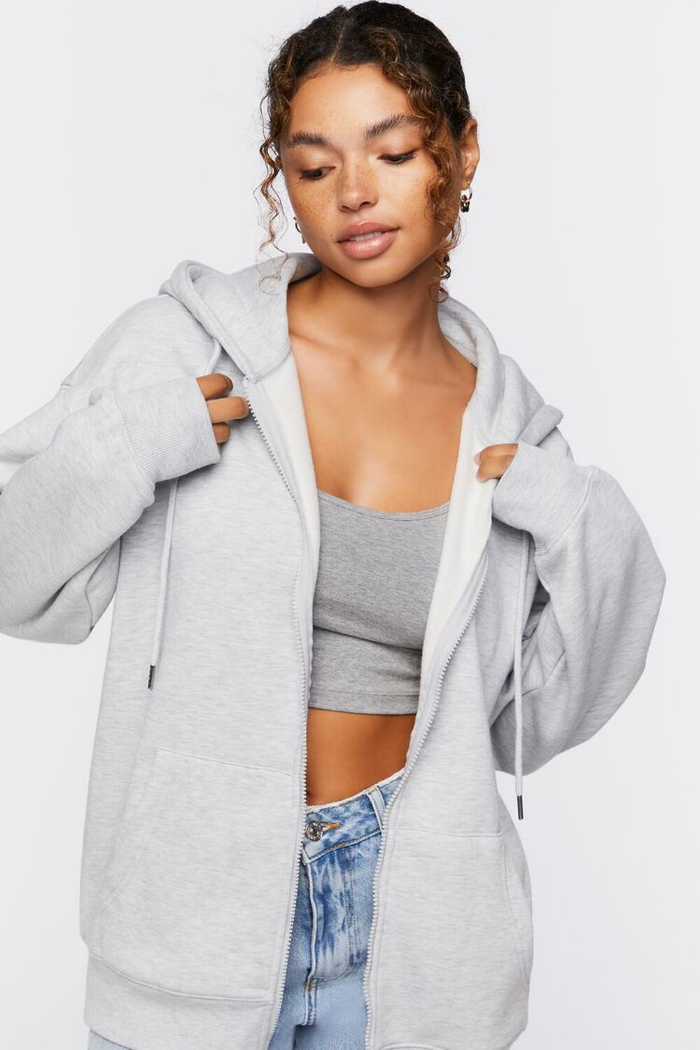 Fleece Zip-Up Hoodie | Forever 21 | Forever 21 (US)