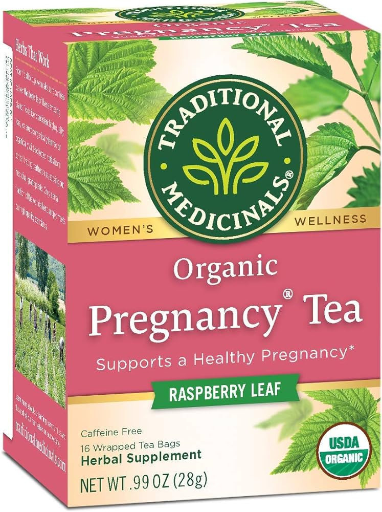 Traditional Medicinals Organic Pregnancy Tea Raspberry Leaf Herbal Tea, Supports Healthy Pregnanc... | Amazon (US)