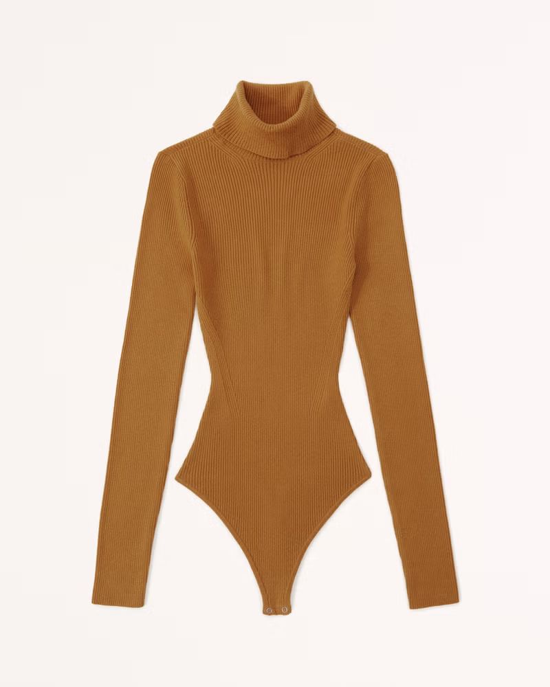 Ribbed Turtleneck Sweater Bodysuit | Abercrombie & Fitch (US)