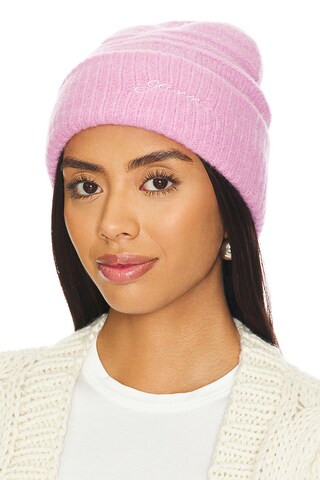 Ganni Soft Wool Beanie in Corsage from Revolve.com | Revolve Clothing (Global)