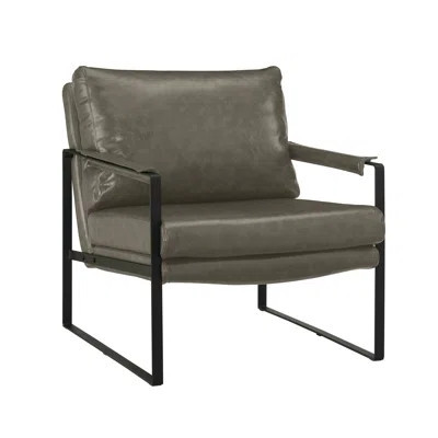 27" Faux Leather And Black Arm Chair | Wayfair North America