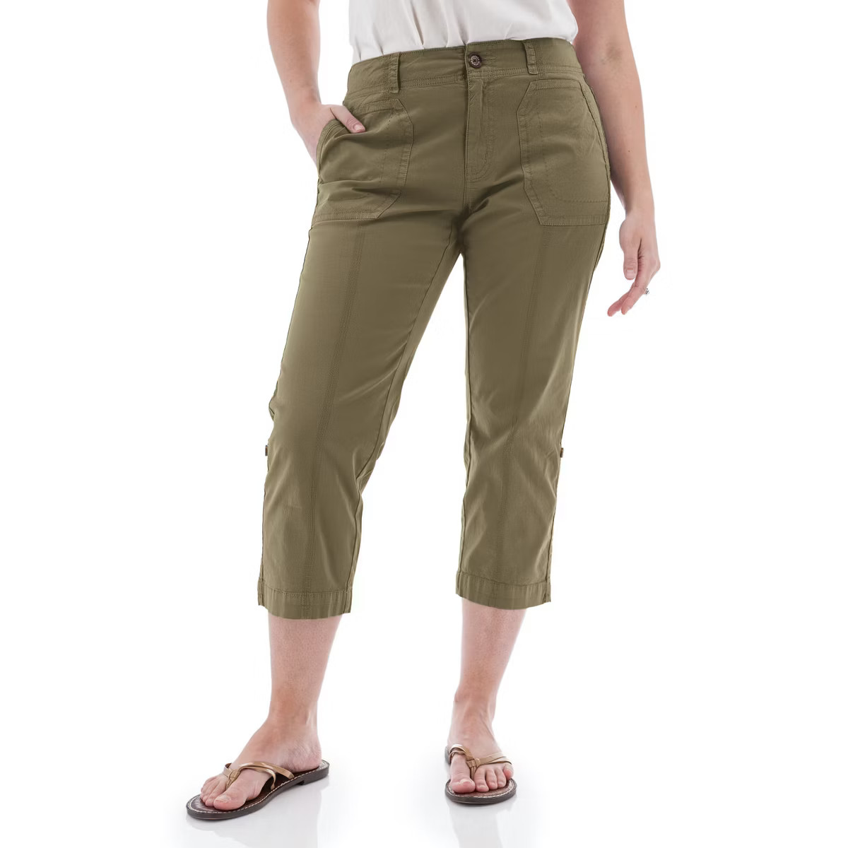Aventura Clothing Women's Delmar Organic Roll Tab Crop Pant | Target
