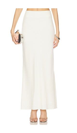 Crepe Bias Maxi Skirt in Cream | Revolve Clothing (Global)