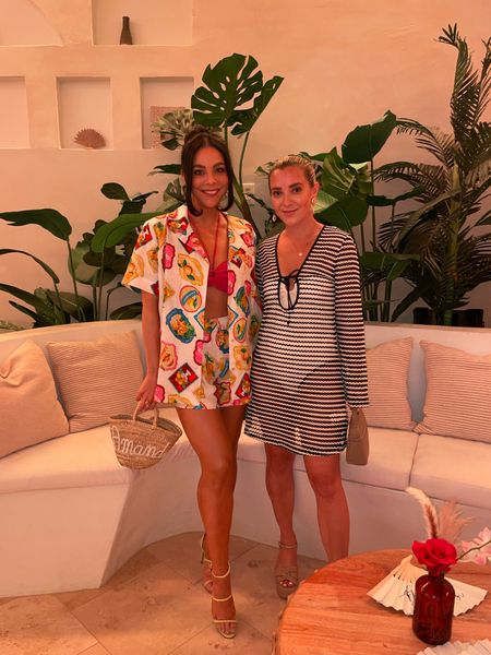Ran into a friend at a Miami swim week event. Team prints over here but do you prefer neutrals or the fun colors? My friends outfit is reminding me of an Italian summer.

Vacation outfit, summer outfit, swim cover ups, neutral swimsuit 

#LTKTravel #LTKSwim #LTKShoeCrush