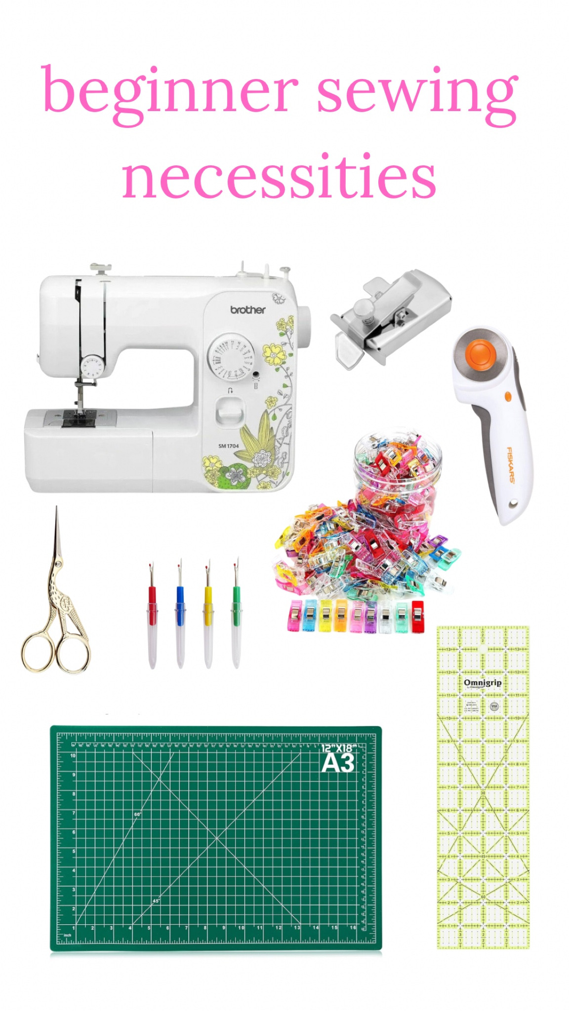 Beginner sewing must haves, sewing, beginner sewing, sewing necessities, quilting, beginner quilting, sewing machine

#LTKKids #LTKSeasonal #LTKFamily
