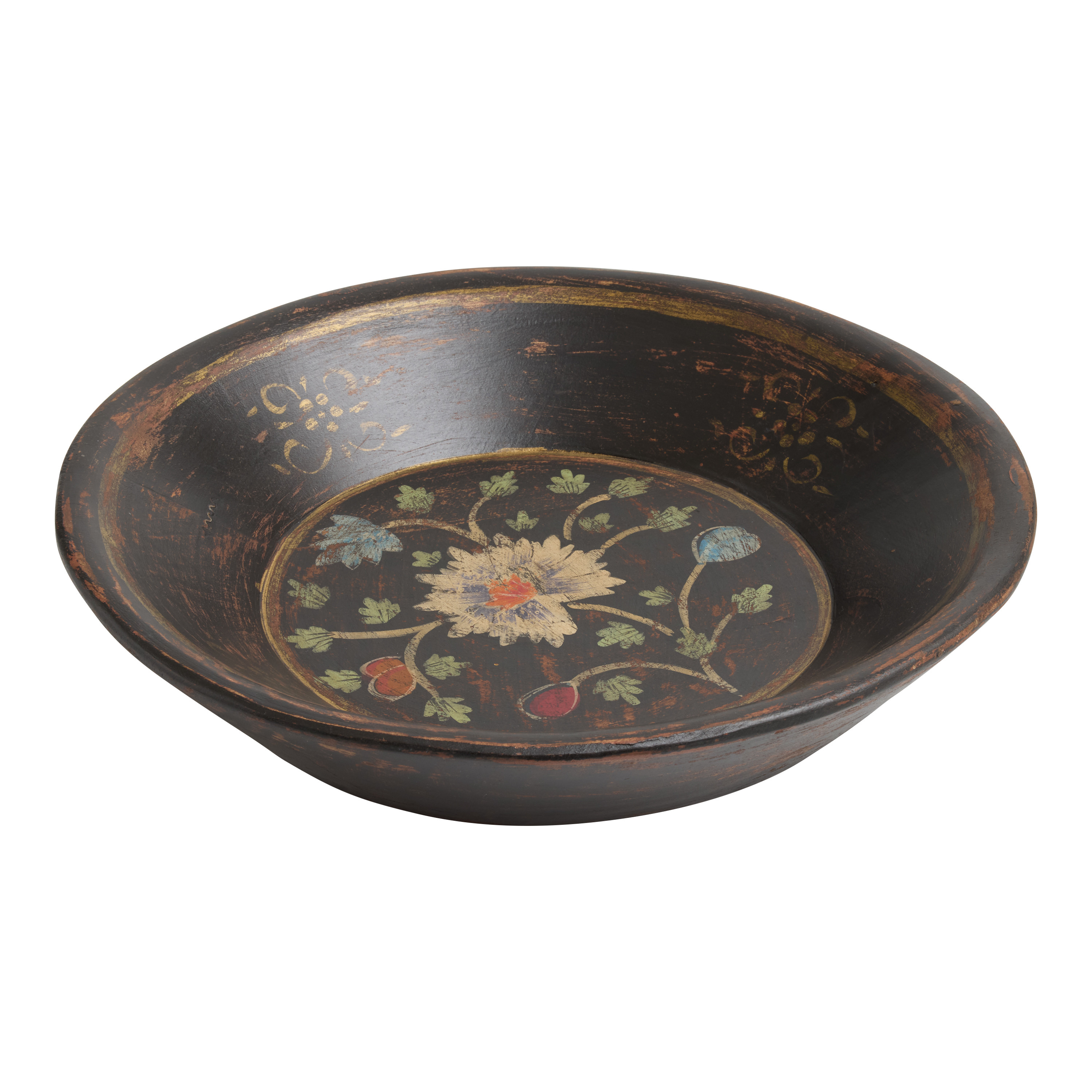 CRAFT Black Hand Painted Parat Tray Decor | World Market