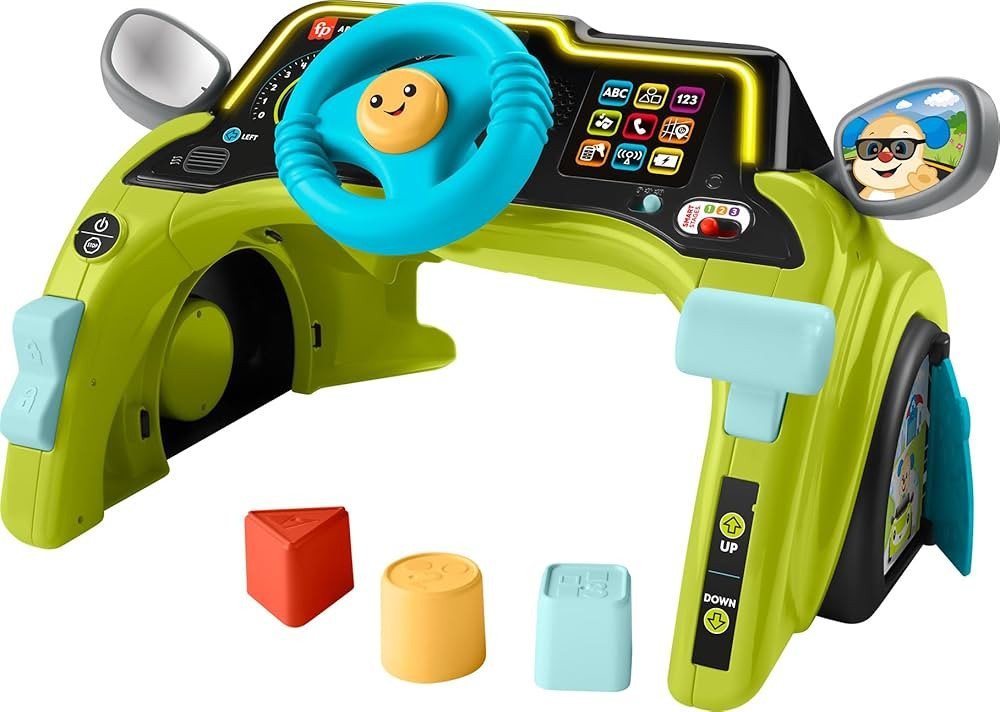 Fisher-Price Baby & Toddler Learning Toy Laugh & Learn Sit & Steer Driver Car Activity Center wit... | Amazon (US)