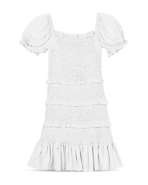 Girls' Laila Puff Sleeve Tiered Smocked Dress - Big Kid | Bloomingdale's (US)