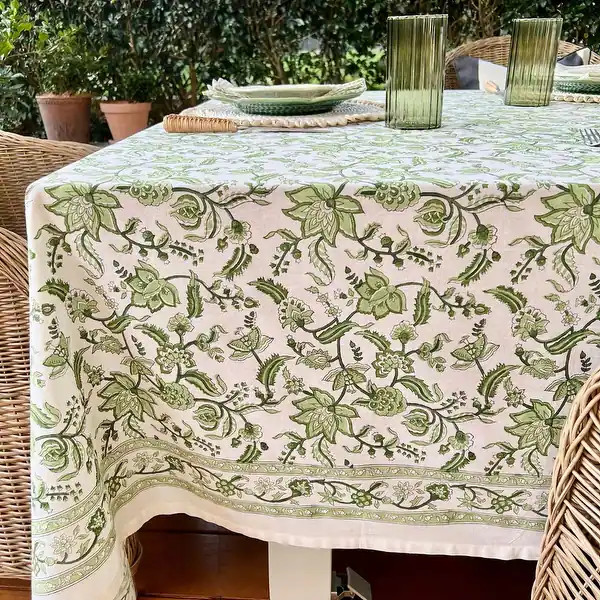 Rectangular Tablecloth - Green Chintz - 70"x108" | Bed Bath & Beyond