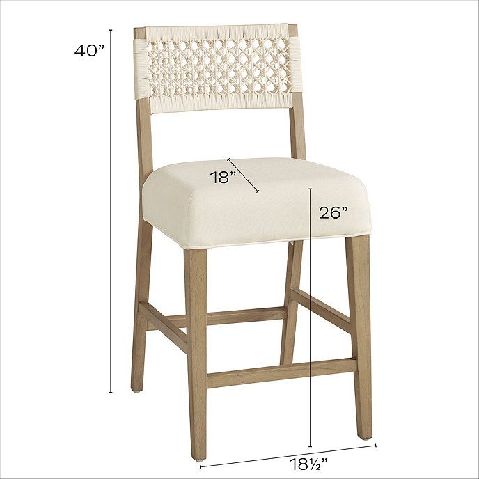 Kallie Woven Rope Loom Counter Stool | Ballard Designs, Inc.