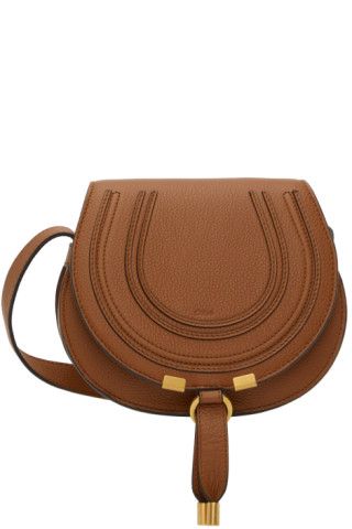 Tan Mini Marcie Saddle Bag | SSENSE