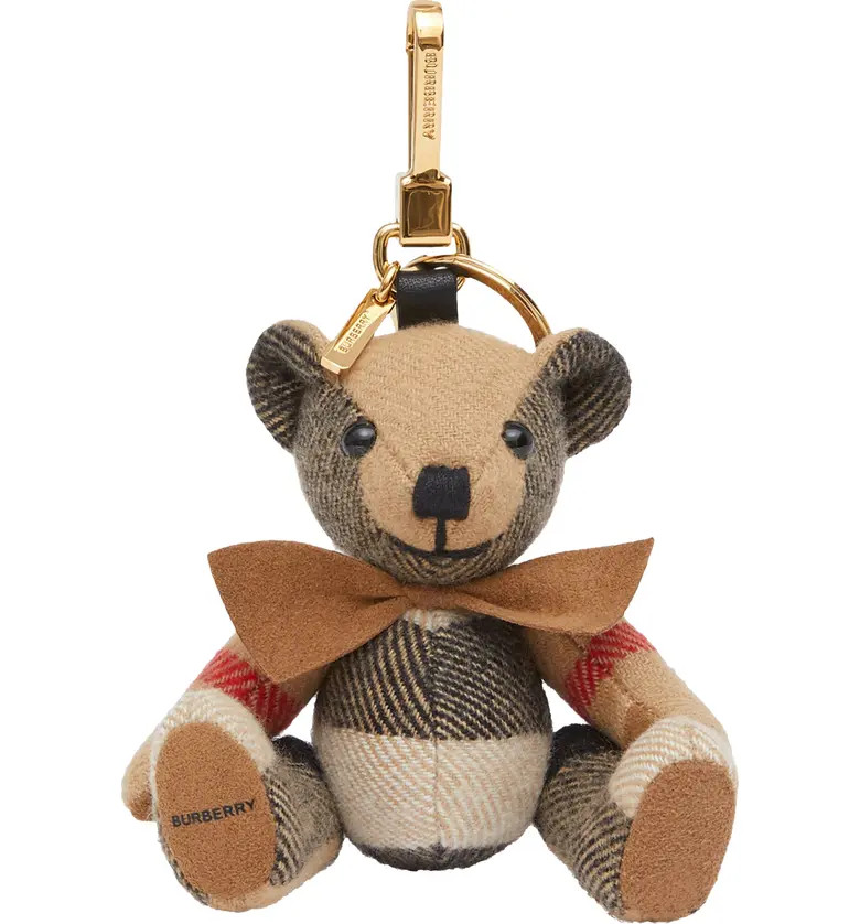 Burberry Thomas Bear Check Cashmere Bag Charm | Nordstrom | Nordstrom