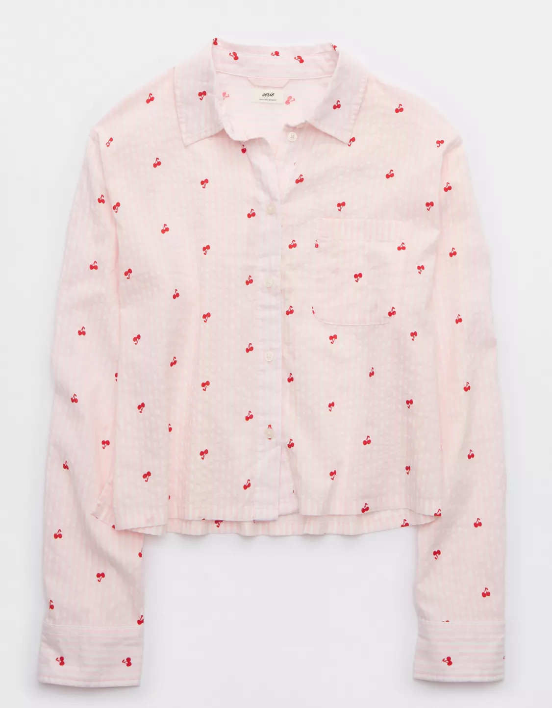 Aerie Off-Duty Seersucker Pajama Shirt | Aerie