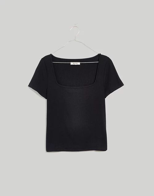 Ribbed Square-Neck Crop Top | Madewell