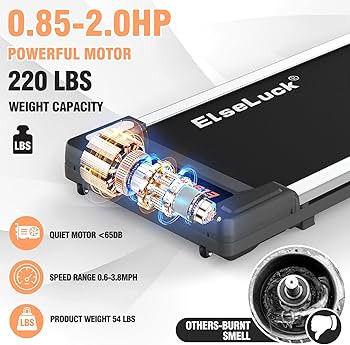 Elseluck Walking Pad, Under Desk Treadmill for Home Office, 2 in 1 Portable Walking Treadmill wit... | Amazon (US)
