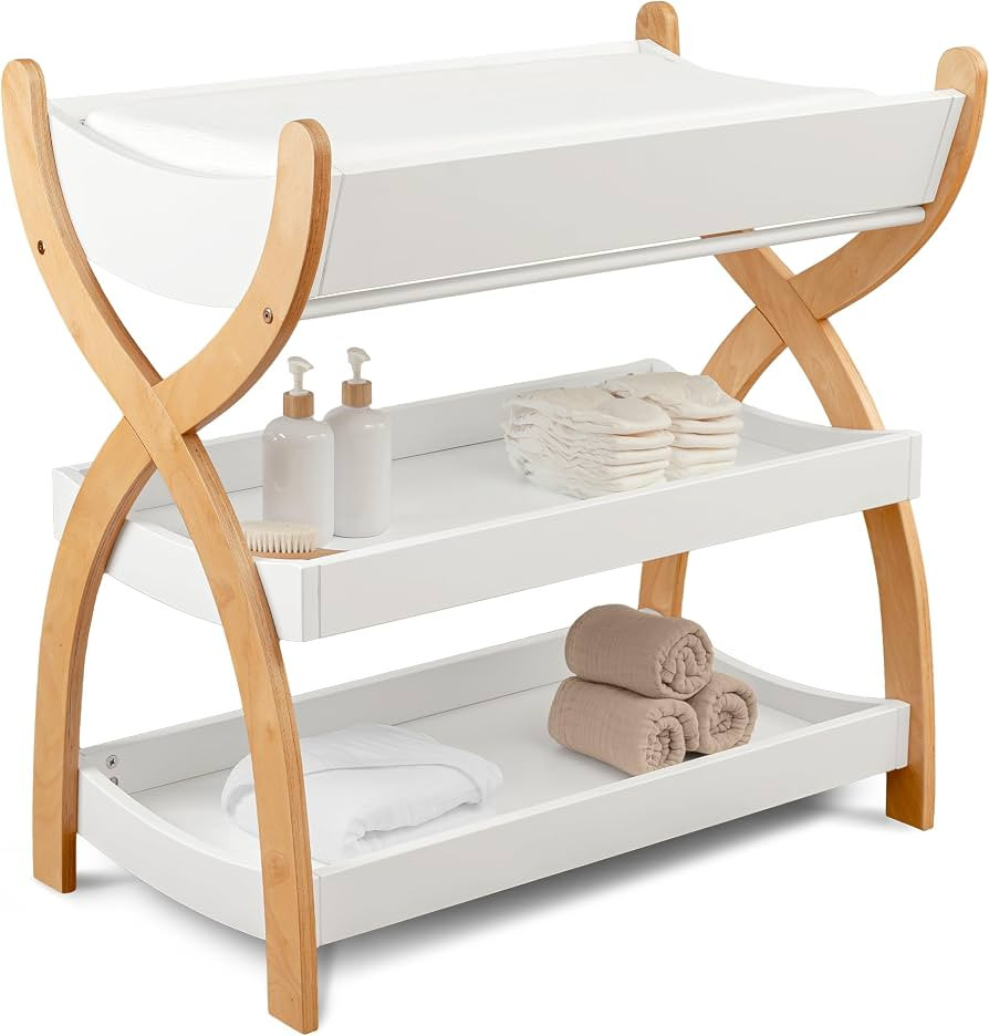 Comfy Cubs Baby Changing Table - Sturdy Wood Construction, Timeless Look Baby Change Table with T... | Amazon (US)