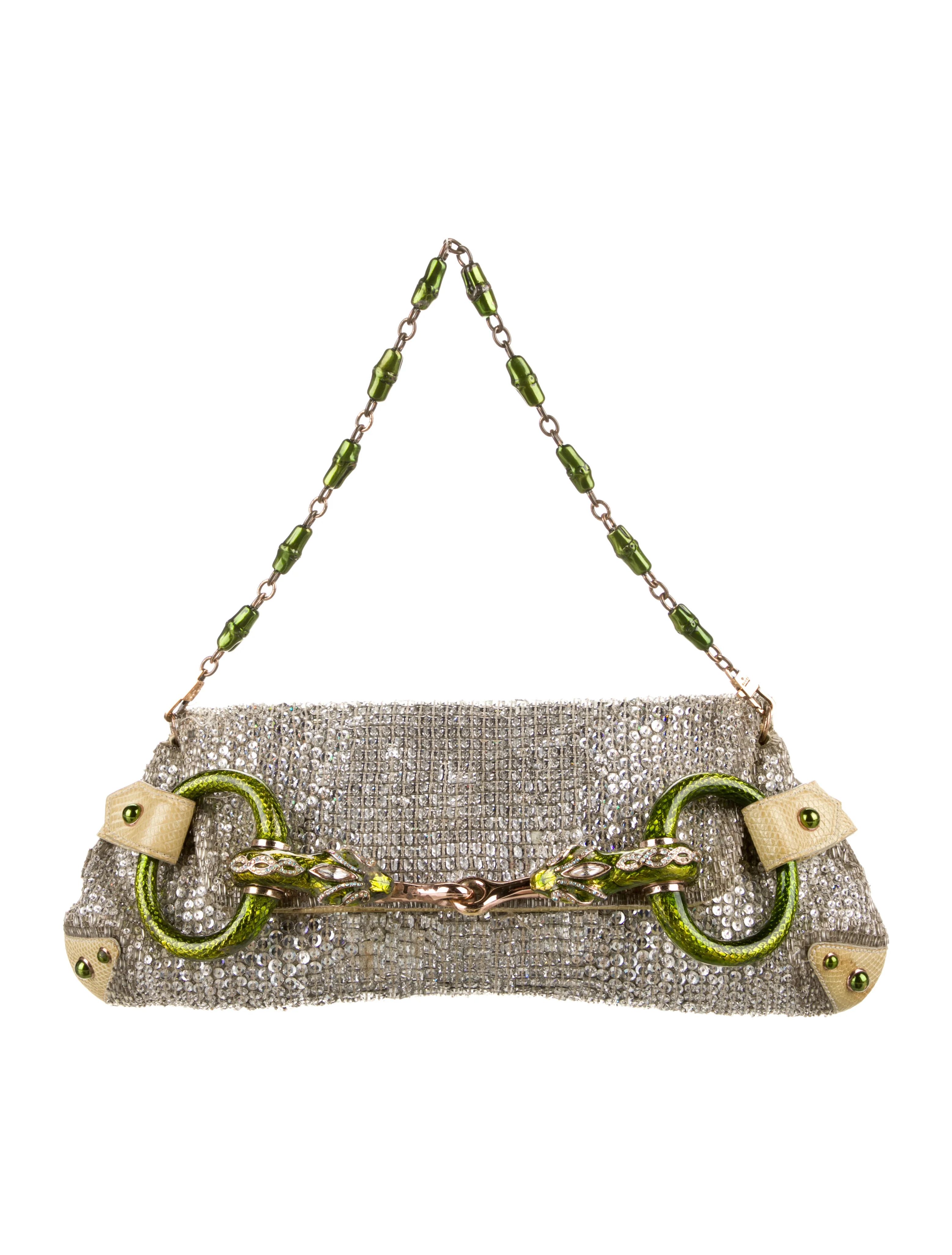 Lizard-Trimmed Swarovski Dragon Bag | The RealReal