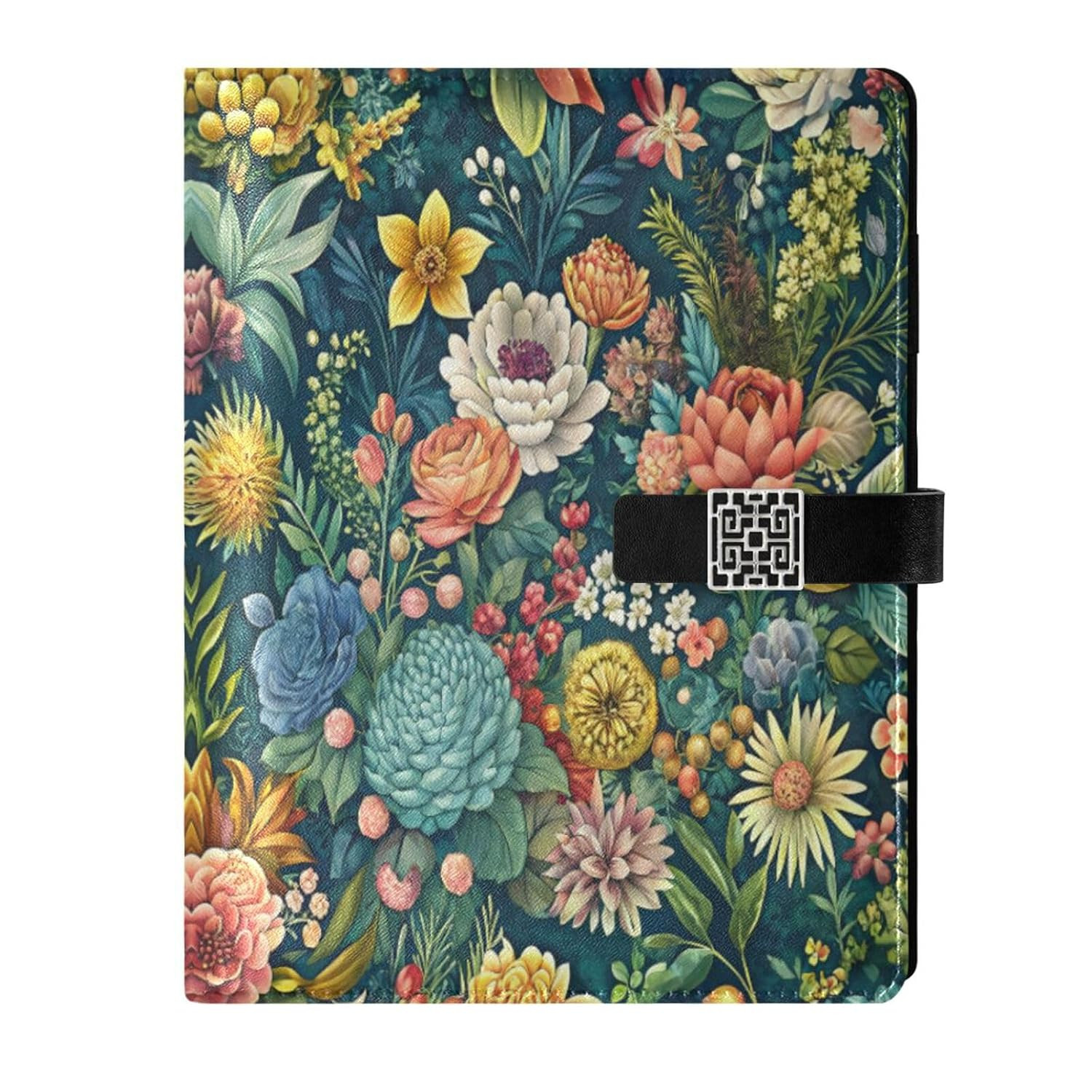 SDMKA Blooming Flowers Lined Journal Notebook 100 Pages Thick A5 College Ruled Leather Hardcover Writing Journal for Men Women, Office, School, Travel, Business, 6.7" X 9.2" | Amazon (US)