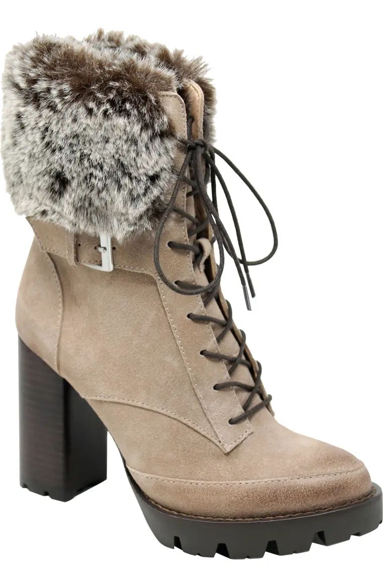 Gutsy Lace-Up Boot with Faux Fur Cuff | Nordstrom