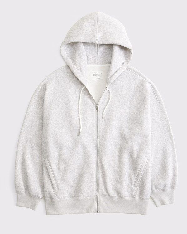 Essential Oversized Sunday Hooded Full-Zip | Abercrombie & Fitch (US)