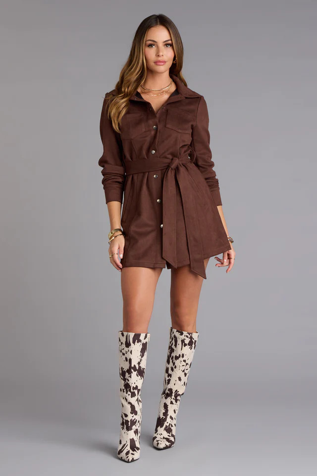 Autumn Luxe Faux Suede Trench Jacket | Windsor Stores