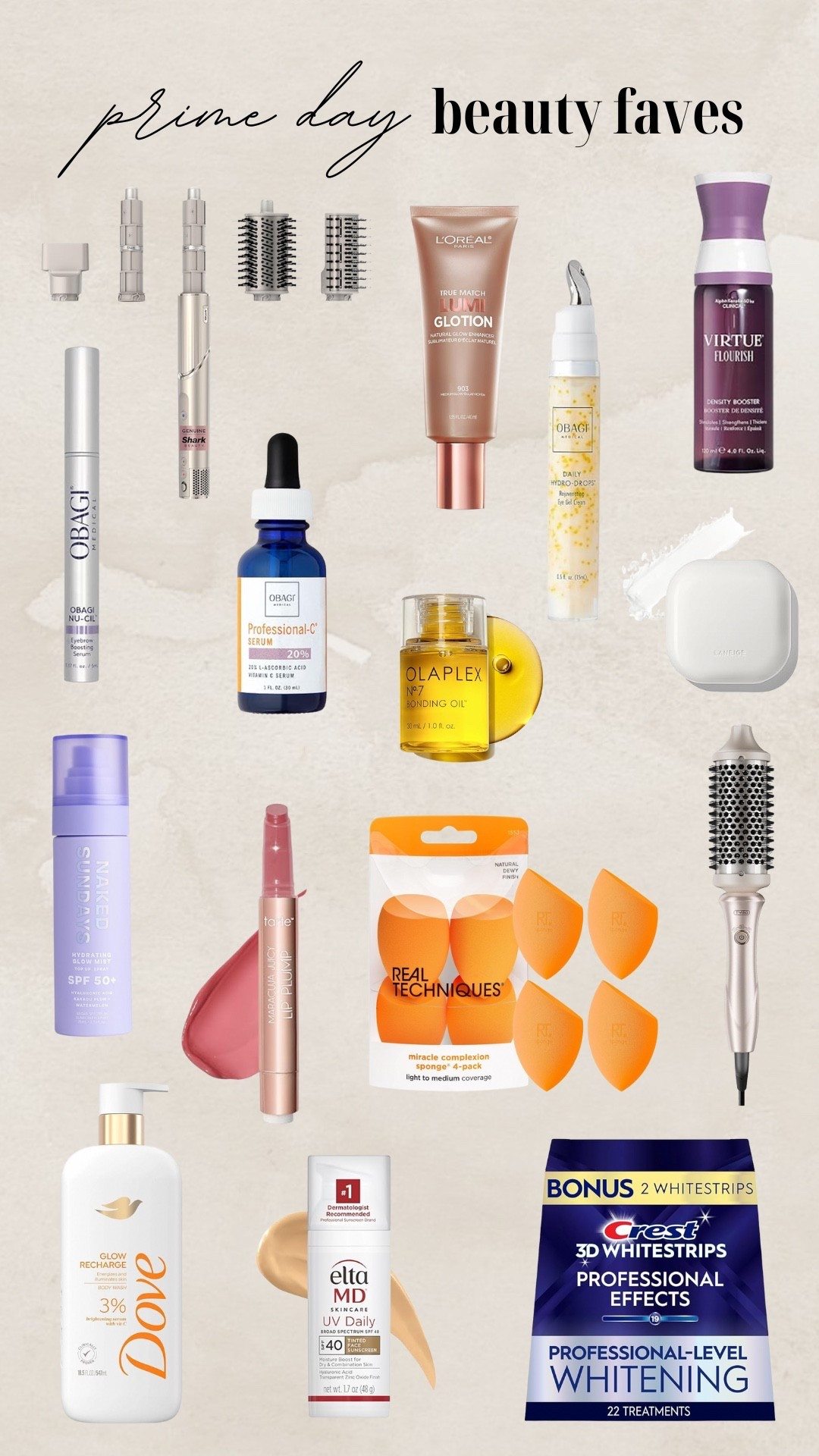 Amazon Prime Day Beauty // Amazon Beauty // Tarte Cosmetics // Obagi Medical Brow Serum // Olaplex Hair Oil // Shark FlexStyle Dryer 

#LTKSaleAlert #LTKBeauty