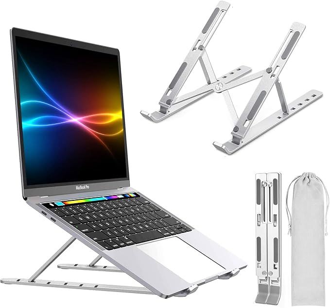Laptop Stand,PTUNA Portable Adjustable Tablet Computer Stand,Aluminum Alloy Folding Laptop Stand ... | Amazon (US)