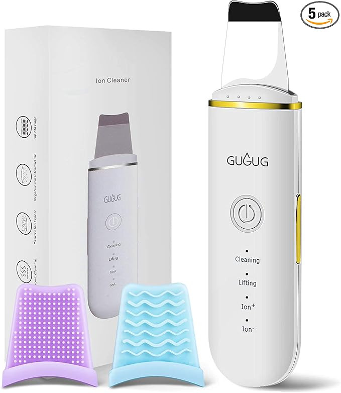 GUGUG Skin Scrubber Skin Spatula, Blackhead Remover, Facial Cleaner with 4 Modes, Skincare Tool w... | Amazon (US)
