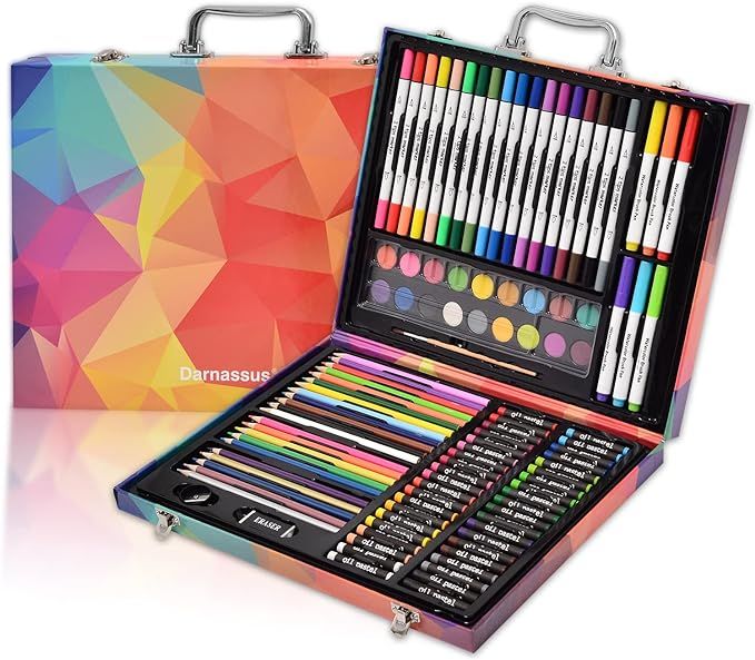 Darnassus 132-Piece Art Set, Deluxe Professional Color Set, Art Kit for Kids and Adult, With Comp... | Amazon (US)