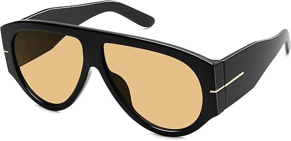 Oversized Retro Aviator Sunglasses Womens Mens 70s Classic Vintage Sun Glasses AR82227 | Amazon (US)