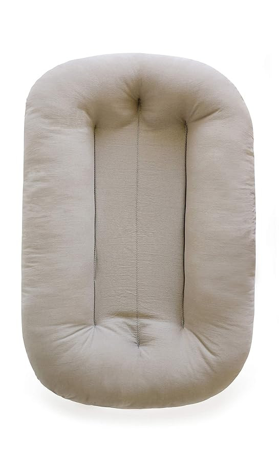 Snuggle Me Organic Bare | Baby Lounger & Infant Floor Seat | Newborn Essentials | Organic Cotton,... | Amazon (US)