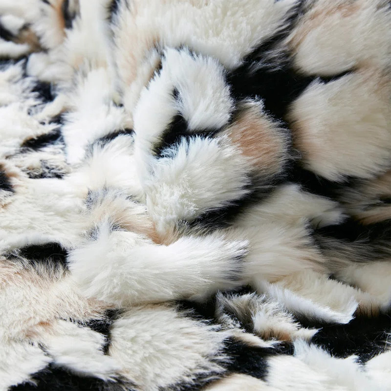 Coma Inducer That's What An Ocelot's Tummy Looks Like Coma Inducer Faux Fur Oversized Comforter S... | Wayfair North America