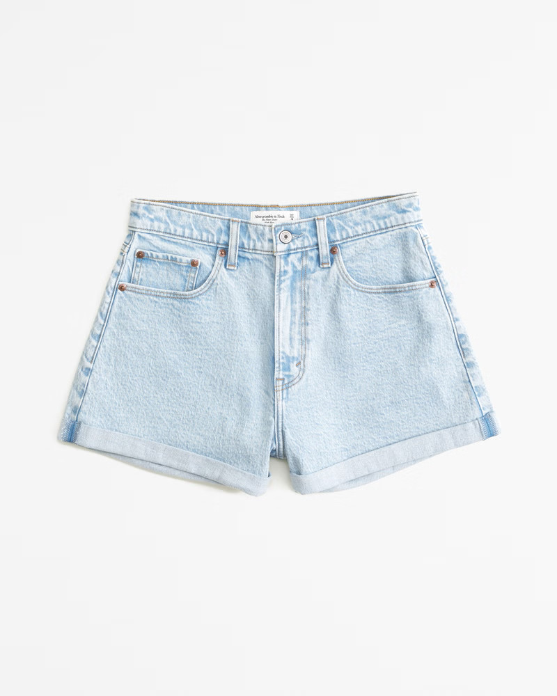 Curve Love High Rise Mom Short | Abercrombie & Fitch (US)