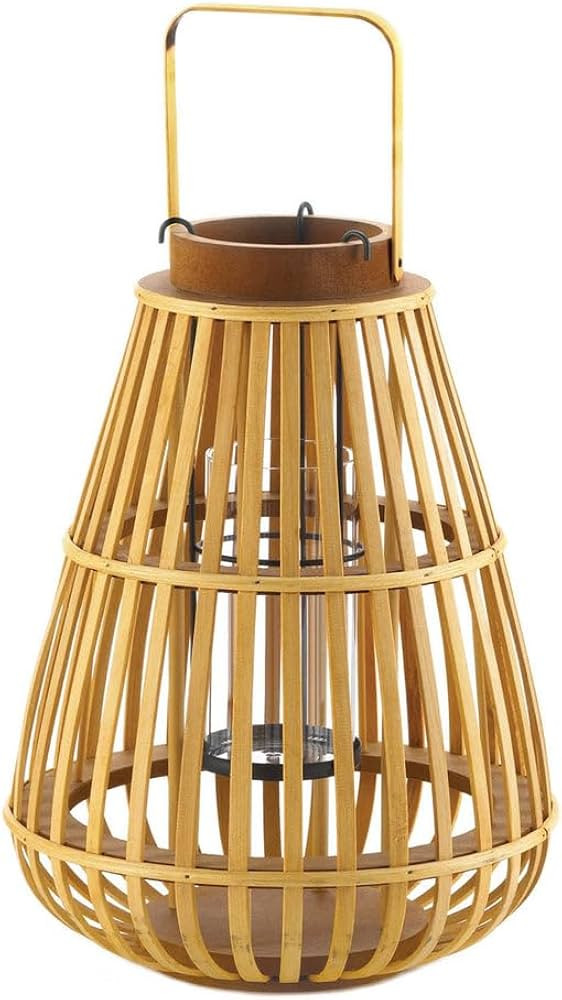 Accent Plus Gallery of Light Large Slat Wood Lantern | Amazon (US)